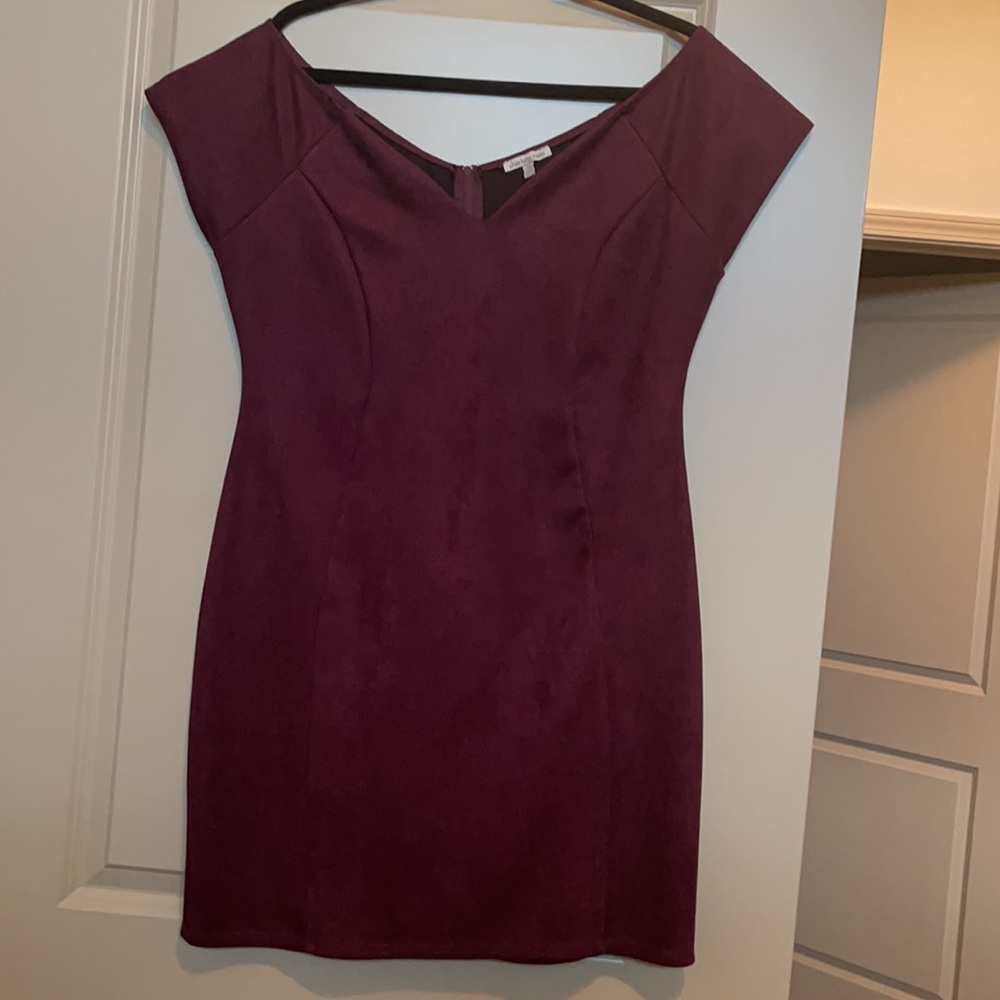 Purple Off shoulder dress